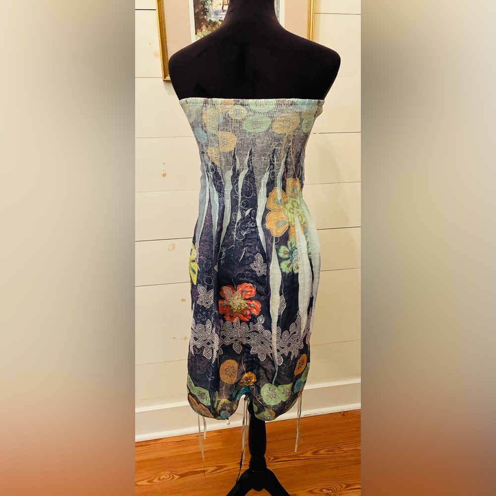 Anthropologie Lapis Boho Tube Dress / Skirt OS Adjustable Hem fairy, travel - Picture 7 of 8